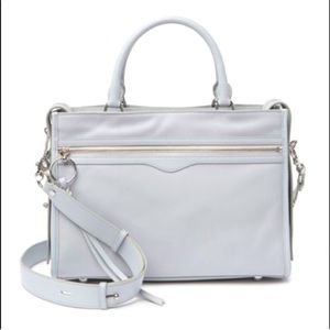 NWT Bedford Leather/Suede Satchel - Pearl (Grey)
